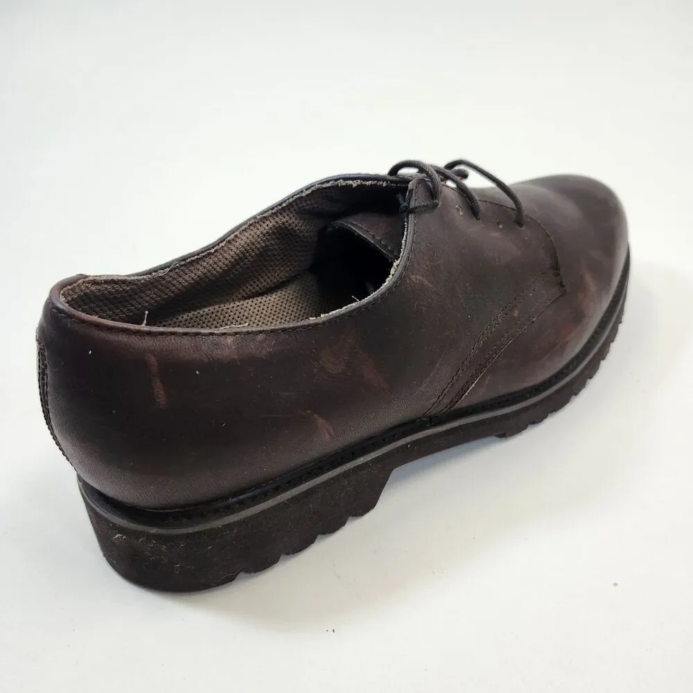 Bass Weejuns Derby Shoes Mens 10M Waterproof Leather Plain Toe Comfort Oxford